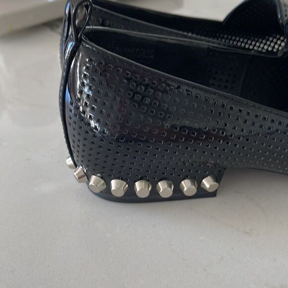Jeffrey Campbell patent loafers within studded heel. - Picture 2 of 7